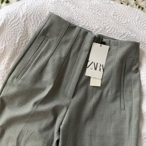 Grey Zara Cropped Trousers | S